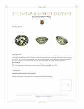 2.37 Ct. Yellowish Green Sapphire from Madagascar Appraisal