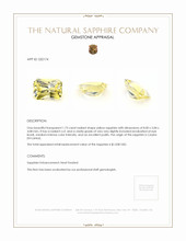 1.73 Ct. Yellow Sapphire from Ceylon (Sri Lanka) Appraisal
