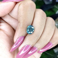 2.70 Ct. Bluish Green Sapphire from Ceylon (Sri Lanka) Life Style
