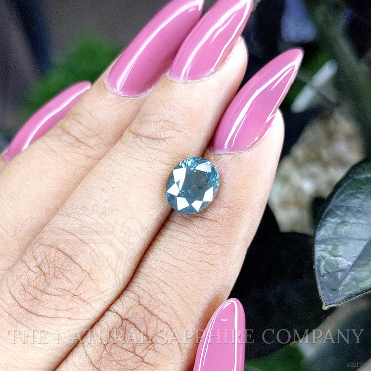 2.70 Ct. Bluish Green Sapphire from Ceylon (Sri Lanka)