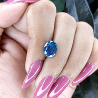 2.64 Ct. Blue Sapphire from Madagascar Life Style