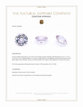 1.30 Ct. Purple Sapphire from Ceylon (Sri Lanka) Appraisal