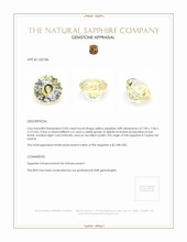 2.05 Ct. Yellow Sapphire from Ceylon (Sri Lanka) Appraisal