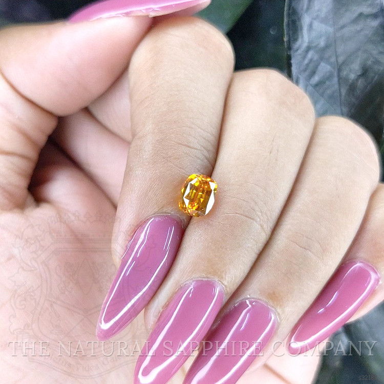 1.55 Ct. Orange Sapphire from Ceylon (Sri Lanka)