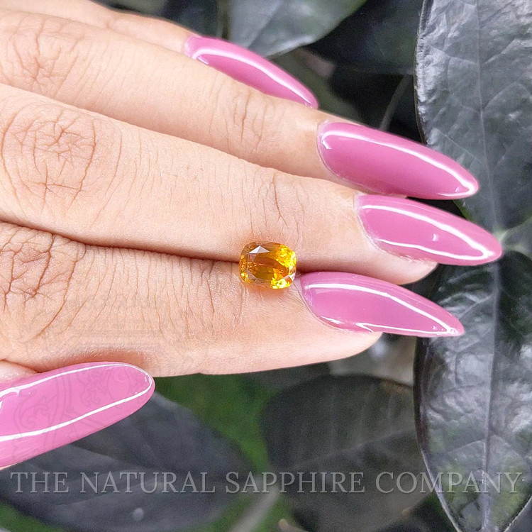 1.55 Ct. Orange Sapphire from Ceylon (Sri Lanka)