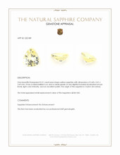 0.51 Ct. Yellow Sapphire from Ceylon (Sri Lanka) Appraisal