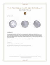 4.38 Ct. Grey Star Sapphire from Ceylon (Sri Lanka) Appraisal