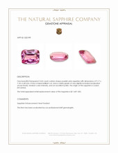 3.05 Ct. Purplish Pink Sapphire from Ceylon (Sri Lanka) Appraisal