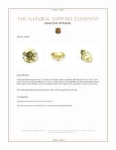 0.71 Ct. Yellow Sapphire from Ceylon (Sri Lanka) Appraisal