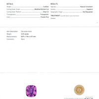 3.22 Ct. Purplish Pink Sapphire from Ceylon (Sri Lanka) Scan Report