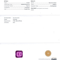 3.34 Ct. Purplish Pink Sapphire from Ceylon (Sri Lanka) Scan Report