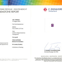 4.03 Ct. Pink Sapphire from Ceylon (Sri Lanka) Scan Report