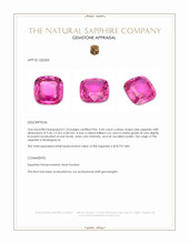 4.06 Ct. Pink Sapphire from Madagascar Appraisal