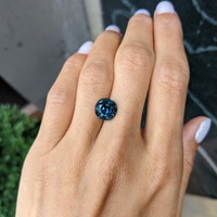 4.15 Ct. Bluish Green Sapphire from Ceylon (Sri Lanka) Life Style
