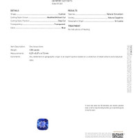 3.05 Ct. Blue Sapphire from Ceylon (Sri Lanka) Scan Report