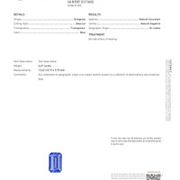 6.67 Ct. Blue Sapphire from Ceylon (Sri Lanka) Scan Report