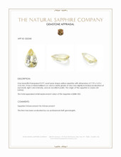 0.97 Ct. Yellow Sapphire from Ceylon (Sri Lanka) Appraisal