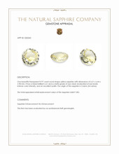 0.97 Ct. Yellow Sapphire from Ceylon (Sri Lanka) Appraisal