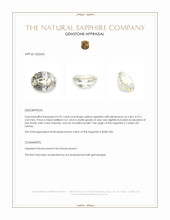 0.92 Ct. Yellow Sapphire from Ceylon (Sri Lanka) Appraisal