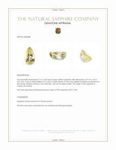 1.72 Ct. Yellow Sapphire from Ceylon (Sri Lanka) Appraisal