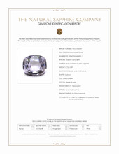 0.89 Ct. Pinkish Purple Sapphire from Ceylon (Sri Lanka) Scan Report