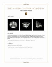 1.15 Ct. White Sapphire from Ceylon (Sri Lanka) Appraisal