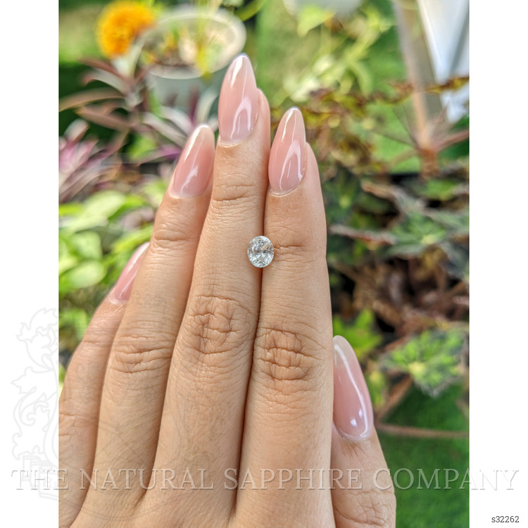 1.15 Ct. White Sapphire from Ceylon (Sri Lanka)