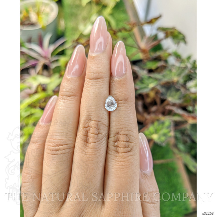 1.32 Ct. White Sapphire from Ceylon (Sri Lanka)