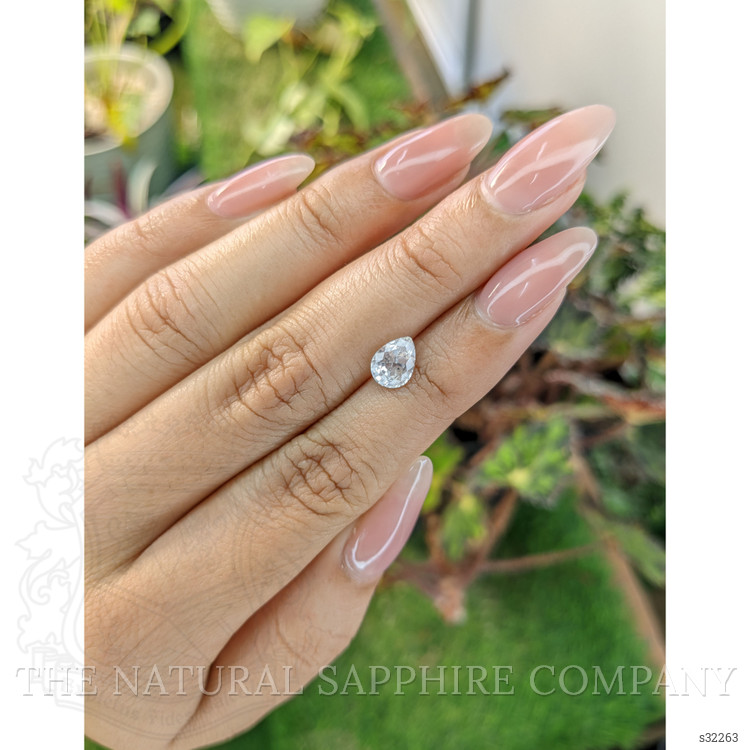 1.32 Ct. White Sapphire from Ceylon (Sri Lanka)