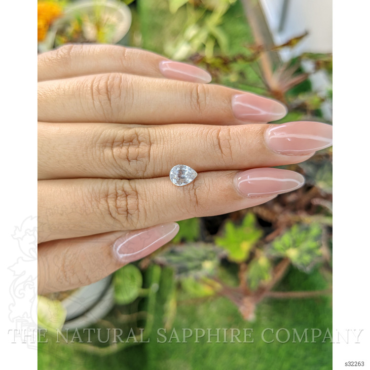 1.32 Ct. White Sapphire from Ceylon (Sri Lanka)