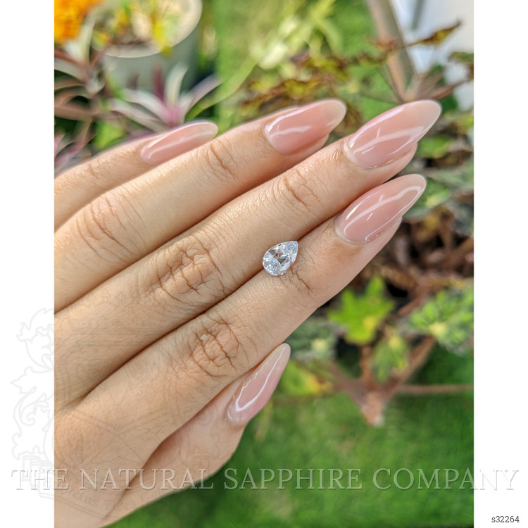 1.28 Ct. White Sapphire from Ceylon (Sri Lanka)