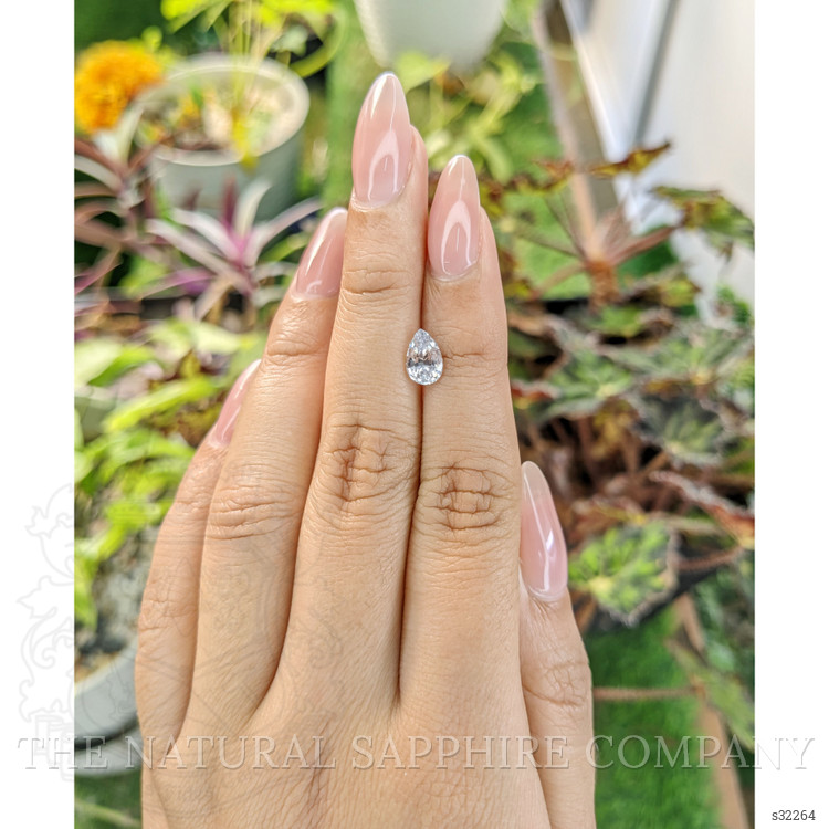 1.28 Ct. White Sapphire from Ceylon (Sri Lanka)