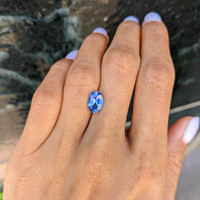 2.02 Ct. Blue Sapphire from Ceylon (Sri Lanka) Life Style