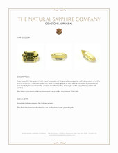 0.80 Ct. Yellow Sapphire from Ceylon (Sri Lanka) Appraisal