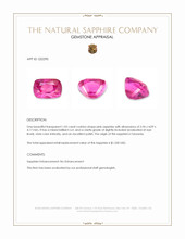 1.02 Ct. Pink Sapphire from Tanzania Appraisal