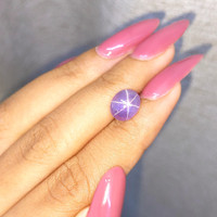 3.70 Ct. Purple Star Sapphire from Ceylon (Sri Lanka) Life Style