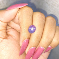 3.70 Ct. Purple Star Sapphire from Ceylon (Sri Lanka) Life Style