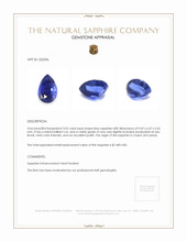 3.02 Ct. Blue Sapphire from Ceylon (Sri Lanka) Appraisal
