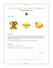 5.06 Ct. Yellow Sapphire from Ceylon (Sri Lanka) Appraisal