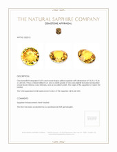 5.02 Ct. Yellow Sapphire from Ceylon (Sri Lanka) Appraisal