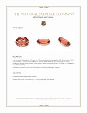 3.07 Ct. Padparadscha Sapphire from Ceylon (Sri Lanka) Appraisal