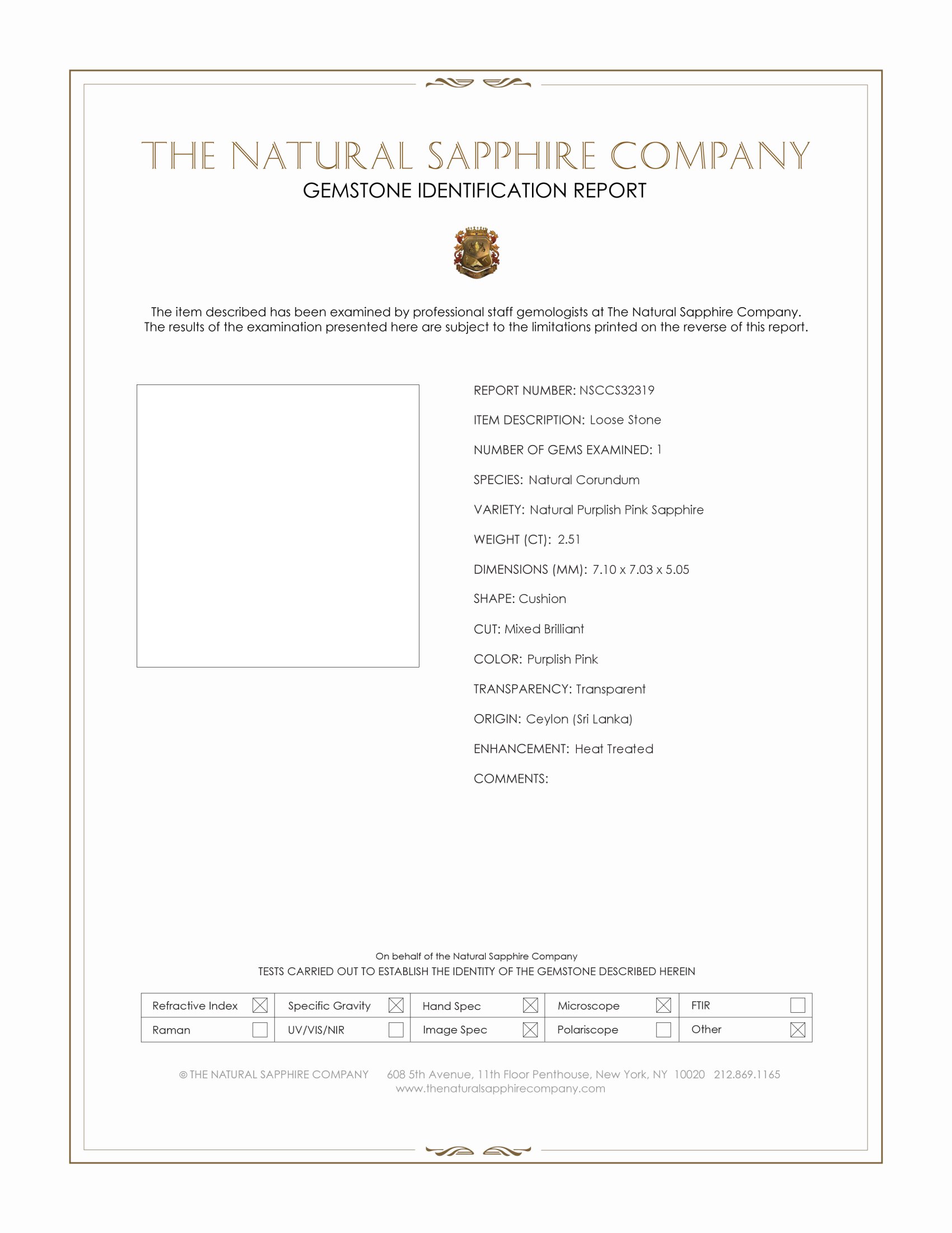 2.51 Ct. Purplish Pink Sapphire from Ceylon (Sri Lanka)