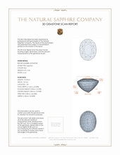 3.54 Ct. Blue Sapphire from Ceylon (Sri Lanka) 3 D Scan Report