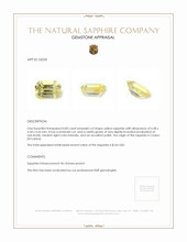 0.83 Ct. Yellow Sapphire from Ceylon (Sri Lanka) Appraisal