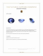 2.77 Ct. Bi Color / Parti Sapphire from Ceylon (Sri Lanka) Appraisal