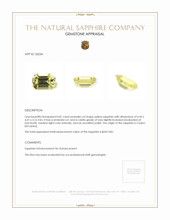 0.81 Ct. Yellow Sapphire from Ceylon (Sri Lanka) Appraisal