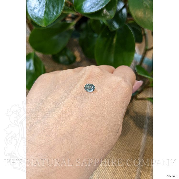 1.29 Ct. Greenish Blue Sapphire from Montana