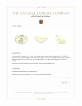 1.11 Ct. Yellow Sapphire from Ceylon (Sri Lanka) Appraisal