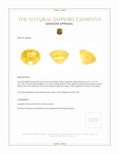 0.64 Ct. Yellow Sapphire from Ceylon (Sri Lanka) Appraisal