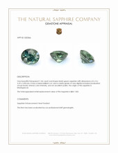 1.06 Ct. Bluish Green Sapphire from Madagascar Appraisal